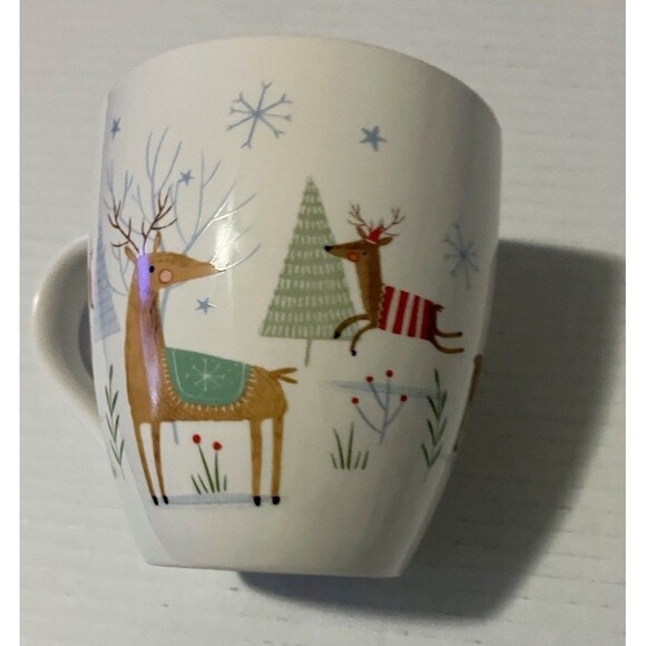 Christmas Winter Reindeer Rudolph Coffee Tea Mug "FINE DINING CHINA " - Picture 6 of 14